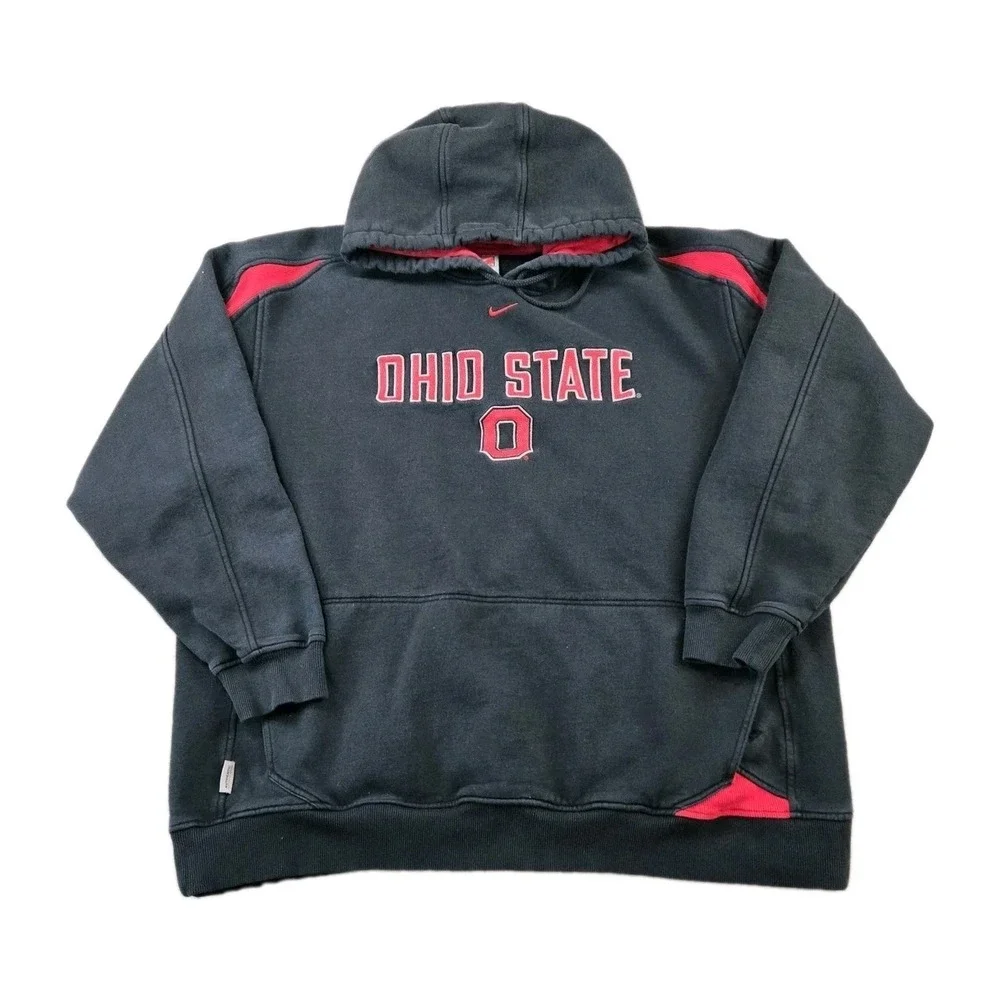 Nike Team Men's Ohio State University NCAA Hooded Sweatshirt Fan Gear Size 2XL